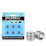 CELEWELL 6 Pack DL1/3N CR1/3N 3V Lithium...