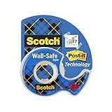 Scotch Wall-Safe Tape, 1 Dispenser Roll,...