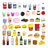 50 Pcs Miniature Food Drink Bottles Soda Pop...